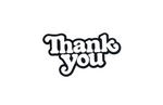 Thank You 'OG Logo' Sticker - Black