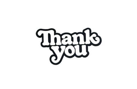 Thank You 'OG Logo' Sticker - Black