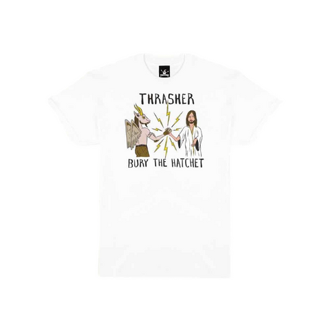 Thrasher x Toy Machine 'Burry The Hatchet' Tee - White