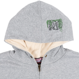Frosted Skateboards Reversible Thermal Zip-Up Hoodie - Ash Grey