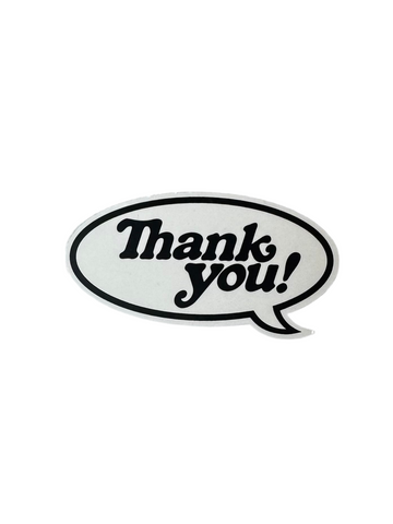 Thank You 'Phylactery' Sticker - Black