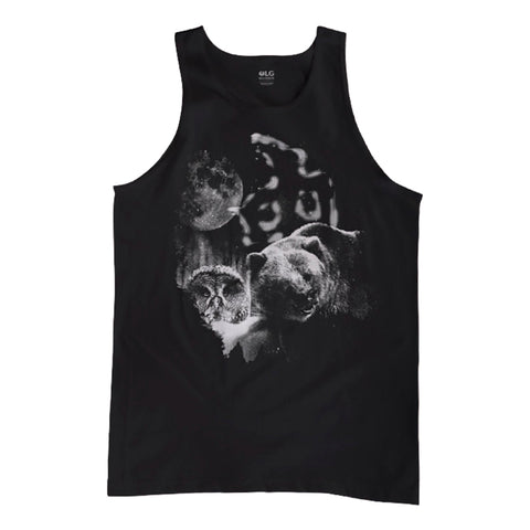Red Dragon 'Night Animals' Tank Top - Black