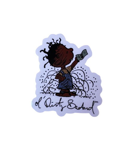Color Bars x Ol’ Dirty Bastard 'Broke Kid' Sticker - Brown