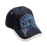 Frosted Skateboards 'Embroidery' Strapback Cap - Navy/Beige