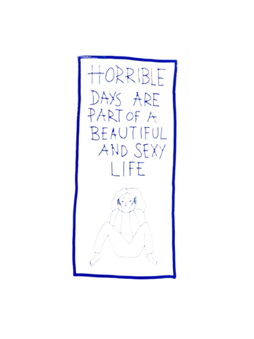 Horrible Days Sticker - Blue