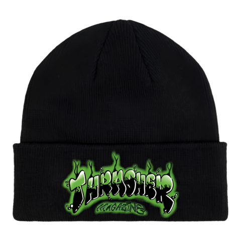 Thrasher 'Airbrush Patch' Beanie - Black
