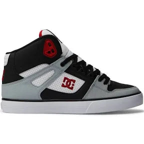 DC 'Pure High-Top WC' Shoes - Black/Grey/Red