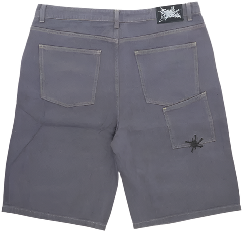 Frosted 'Baggy' Shorts - Grey