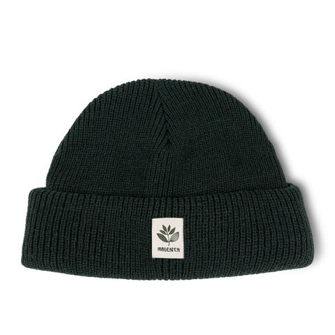 Magenta 'Fam' Beanie - Forest Green
