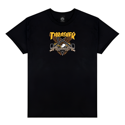 Thrasher X Anti-Hero 'Eaglegram' Tee - Black
