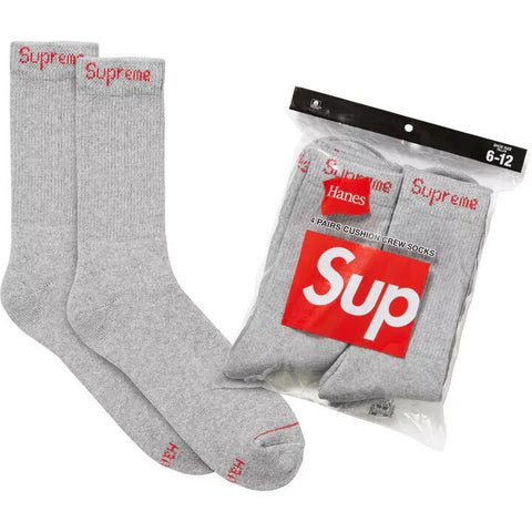 Supreme x Hanes Socks - Grey (4 Pack)