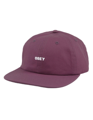Obey 'Bold Twill' 6-Panel Strapback Cap - Burgundy