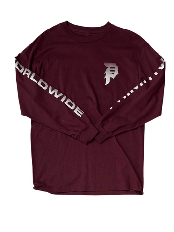 Primitive 'Dirty P Bars' L/S Tee - Burgundy