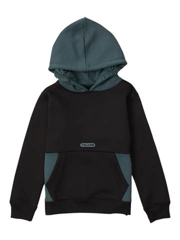 Volcom 'Forzee' Hoodie (Kids) - Black/Teal