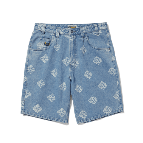 HUF 'Fuck It Cromer' Baggy Jean Shorts - Blue