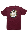 Santa Cruz 'Ultimate Flame Dot' Tee - Burgundy
