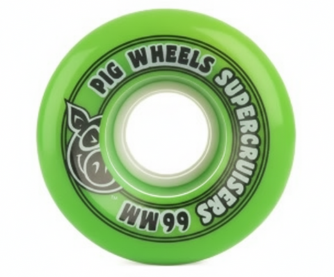 Pig Wheels 'Supercruisers' 85A Wheels 70mm - Green