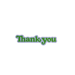Thank You 'OG Logo' Sticker - Neon Green