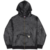 Frosted Skateboards Leather Zip-Up Jacket - Black