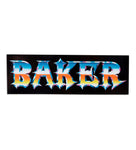 Baker 'Chrome Zone Box Logo' Sticker - Blue/Orange