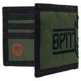 Spitfire 'Live To Burn Bighead Script' Bi-Fold Wallet - Olive/Black