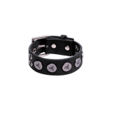 Fallen 'Rivet Logo' Cuff Bracelet - Black/Silver