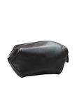 Black Scale Small Leather Pouch - Black
