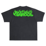 Color Bars X Playboy 'Flames 2.0 Boxy Fit' Tee - Black/Green