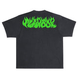 Color Bars X Playboy 'Flames 2.0 Boxy Fit' Tee - Black/Green