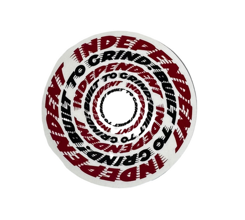 Independent 'Wheel' Sticker - Black/Red