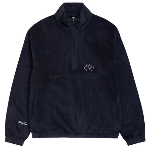 Magenta 'Dimanche Velours' Half Zip - Petrol Blue
