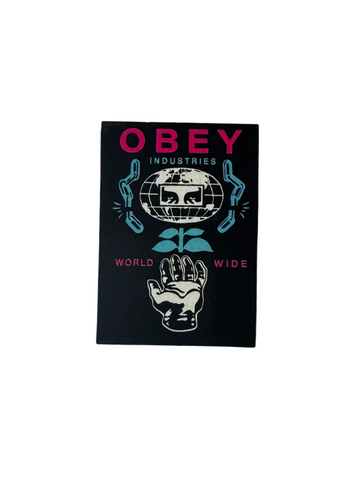 Obey 'Industries' Sticker - Pink
