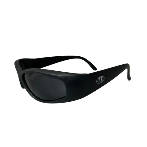 Baker 'Oval Wraparound' Sunglasses - Black