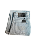 Frosted 'Wavy Classic' Baggy Jeans - Light Blue