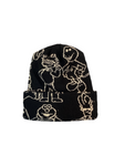 Classic 'Confused Cartoon' Beanie - Black/White