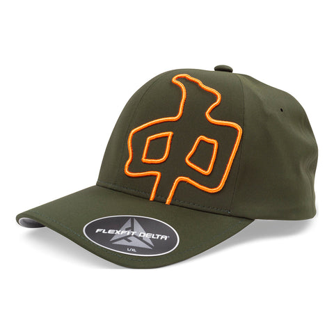 Red Dragon 'Delta Bleed' Cap - Green/Orange