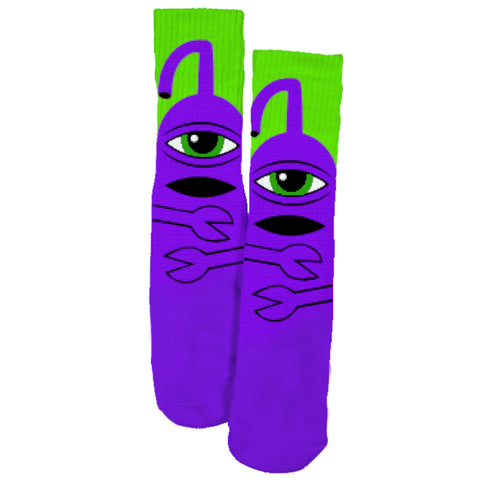 Toy Machine 'Sect Hug' Crew Socks - Purple