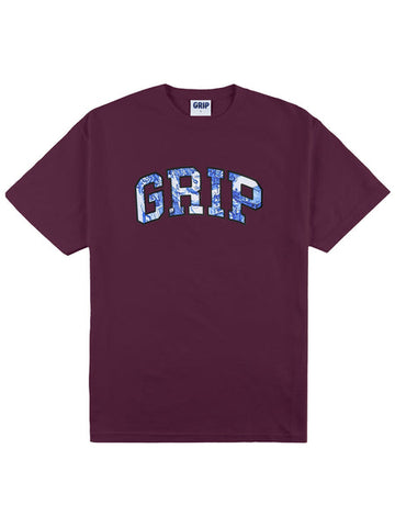 Classic Grip 'Porcelain' Tee - Burgundy