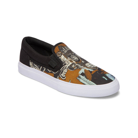 DC Shoes x Jean-Michel Basquiat 'Manual Slip-On' Shoes - Black/Graphic