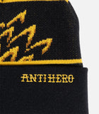 Antihero 'Eagle' Pom Beanie - Black/Yellow