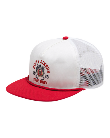 Vans 'Sixty Sixers University' Trucker Cap - Racing Red/White