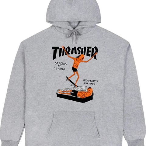 Thrasher x Neckface 'Coffin Grind' Hoodie - Grey