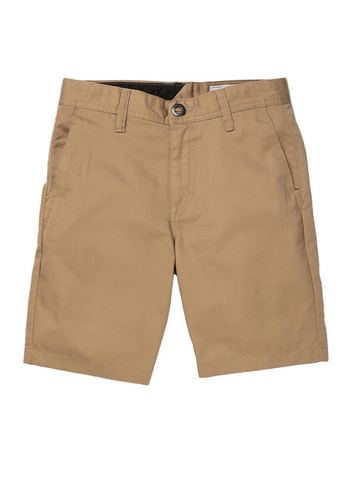 Volcom 'Frickin' Chino Shorts - Dark Khaki (KIDS)