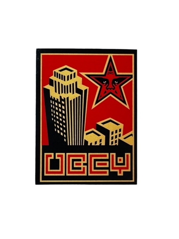Obey 'Skyscraper' Sticker - Orange