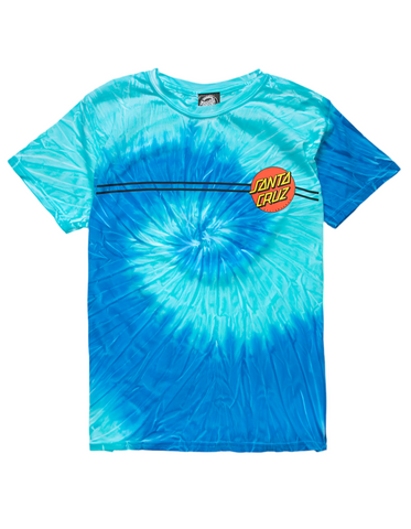 Santa Cruz 'Dot Tie Dye' Tee - Dark Blue/Light Blue (Kids)