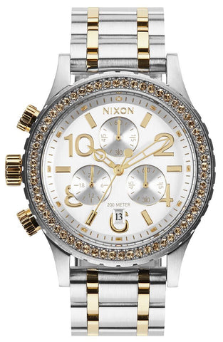Nixon '38-20 Chrono' Watch - Silver / Gold
