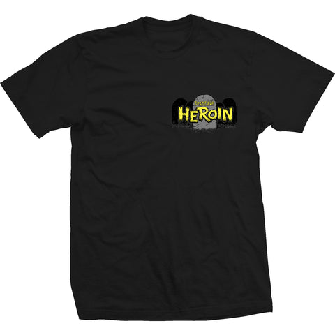 Heroin Skateboards 'Dead Dave' Tee - Black