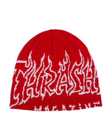 Thrasher 'Fire Outlined Skully' Beanie - Red