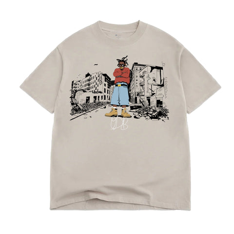 Color Bars 'Harlem' Tee - Tan