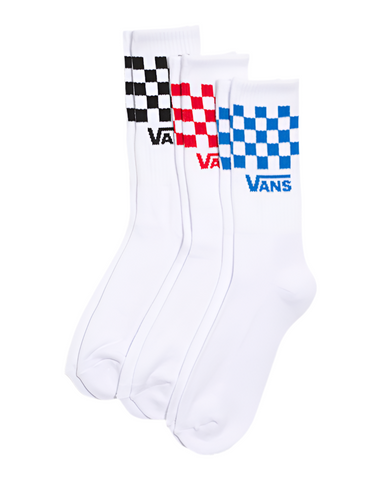 Vans 'Check Crew' Socks - White